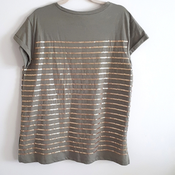Sequine Stripe Tee /Top - Picture 6 of 6